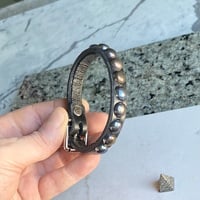 1-Row Rainbow medium dome studs wristband - Thumbnail 7