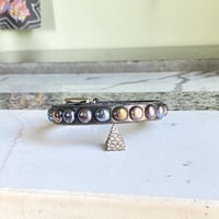 1-Row Rainbow medium dome studs wristband - Thumbnail 8