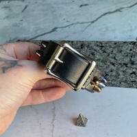 1”-buckle 2-1-2 rainbow short british studs wristband - Thumbnail 3