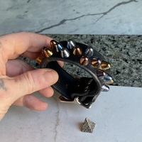 1”-buckle 2-1-2 rainbow short british studs wristband - Thumbnail 8