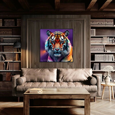 Tiger abstract art print