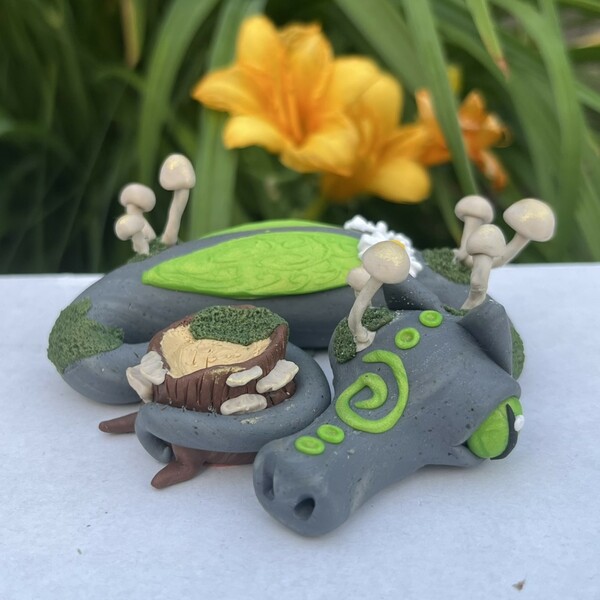 Daisy the Sleepy Mushroom Dragon