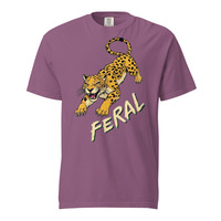 Feral Leopard Unisex 100% Cotton Heavyweight Soft Breathable T-Shirt Graphic Tees  - Thumbnail 16