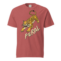 Feral Leopard Unisex 100% Cotton Heavyweight Soft Breathable T-Shirt Graphic Tees  - Thumbnail 20