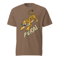 Feral Leopard Unisex 100% Cotton Heavyweight Soft Breathable T-Shirt Graphic Tees  - Thumbnail 24
