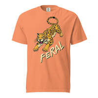 Feral Leopard Unisex 100% Cotton Heavyweight Soft Breathable T-Shirt Graphic Tees  - Thumbnail 32