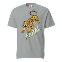 Feral Leopard Unisex 100% Cotton Heavyweight Soft Breathable T-Shirt Graphic Tees  - Thumbnail 36