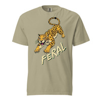 Feral Leopard Unisex 100% Cotton Heavyweight Soft Breathable T-Shirt Graphic Tees  - Thumbnail 40