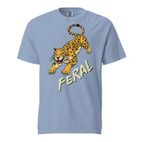 Feral Leopard Unisex 100% Cotton Heavyweight Soft Breathable T-Shirt Graphic Tees  - Thumbnail 44
