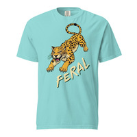 Feral Leopard Unisex 100% Cotton Heavyweight Soft Breathable T-Shirt Graphic Tees  - Thumbnail 48