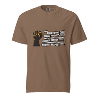 Social Justice Protest Fist Unisex 100% Cotton Heavyweight Soft Breathable T-Shirt Activist Statement Graphic Tees  - Thumbnail 4