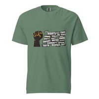 Social Justice Protest Fist Unisex 100% Cotton Heavyweight Soft Breathable T-Shirt Activist Statement Graphic Tees  - Thumbnail 8