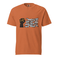 Social Justice Protest Fist Unisex 100% Cotton Heavyweight Soft Breathable T-Shirt Activist Statement Graphic Tees  - Thumbnail 12