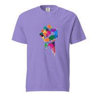 Rainbow Protest Fist Unisex 100% Cotton Heavyweight Soft T-Shirt Social Justice Activism Activist Political Statement Protest Graphic Tees  - Thumbnail 4