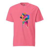 Rainbow Protest Fist Unisex 100% Cotton Heavyweight Soft T-Shirt Social Justice Activism Activist Political Statement Protest Graphic Tees  - Thumbnail 8