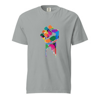 Rainbow Protest Fist Unisex 100% Cotton Heavyweight Soft T-Shirt Social Justice Activism Activist Political Statement Protest Graphic Tees  - Thumbnail 16