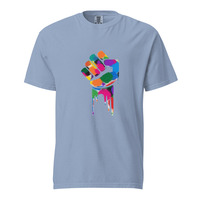 Rainbow Protest Fist Unisex 100% Cotton Heavyweight Soft T-Shirt Social Justice Activism Activist Political Statement Protest Graphic Tees  - Thumbnail 24