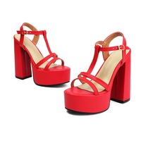 Strapy Stiletto Heeled Sandals - Thumbnail 4