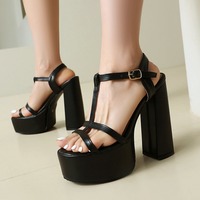 Strapy Stiletto Heeled Sandals - Thumbnail 1