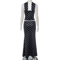 Simple and fashionable niche printed tube top dress suit - Thumbnail 1