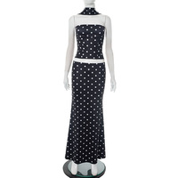 Simple and fashionable niche printed tube top dress suit - Thumbnail 5
