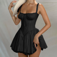 Temperament Women Sling Lace Splicing Dress - Thumbnail 3