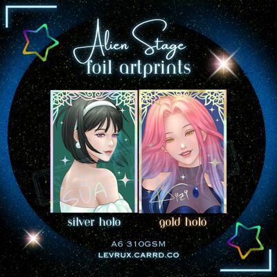 [alien stage] mizisua foil artprint & photocard