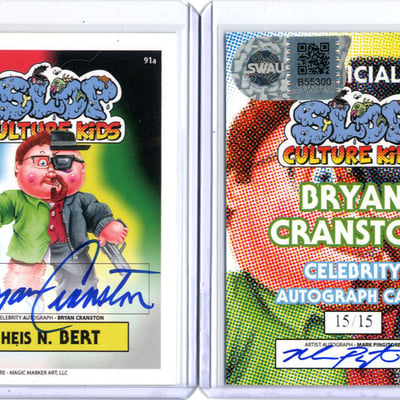 Slop culture kids bryan cranston - celebrity auto card