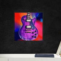 Purple Guitar Abstract Art Print - Thumbnail 1