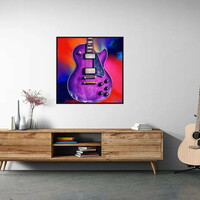 Purple Guitar Abstract Art Print - Thumbnail 2