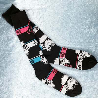 Star wars stormtrooper and darth vader empire calf length winter socks