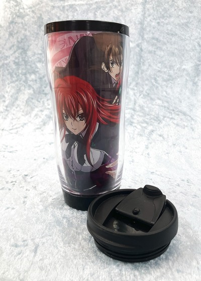 Highschool DxD Issei Hyodo and Rias Coffee Tumbler with Closable Lid