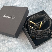 Leather Choker w/ Lock and Key in Box - Thumbnail 1