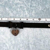 Leather Choker w/ Lock and Key in Box - Thumbnail 2