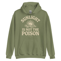 Sunlight Is Not the Poison  Black Unisex Pullover Hoodie - Thumbnail 1