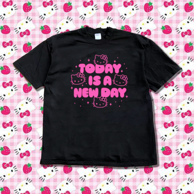 TODAY IS A NEW DAY CARTOON TEE