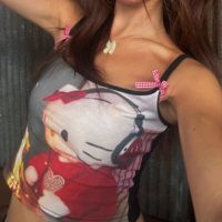 Retro cartoon pattern hot girl camisole - Thumbnail 4