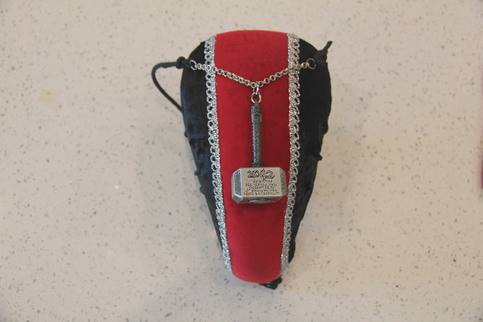 Thor's Hammer (Silver/Red/Blk)