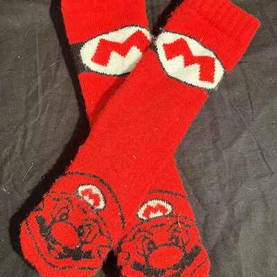 New winter mario grippy socks