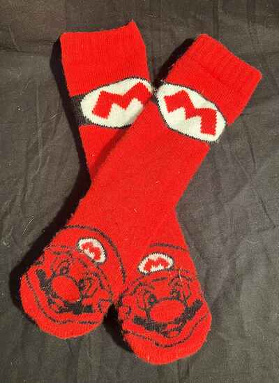 NEW Winter Mario Grippy Socks