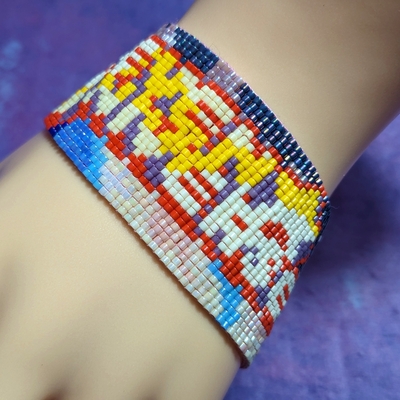 Pixel bracelet - galaxy guy