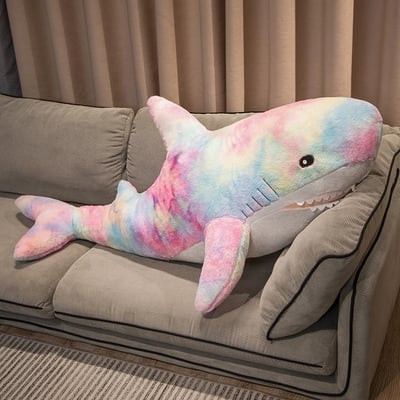 Shark throw pillow plush toy
