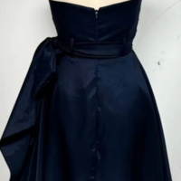 Strapless Navy Blue Short Homecoming Dresses - Thumbnail 1