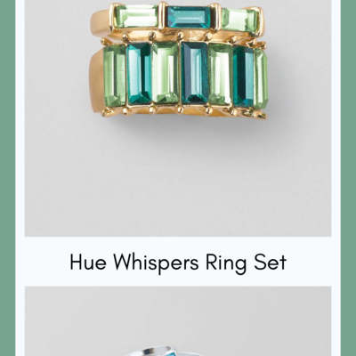 Hue whispers ring set - final sale