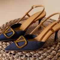 Retro Vintage Pointed Toe High Heels - Thumbnail 5