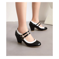 Vintage Retro Style Patent Leather Mary Jane Shoes - Thumbnail 2