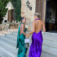 Elegant Halter Open Back Purple Prom Dresses - Thumbnail 2