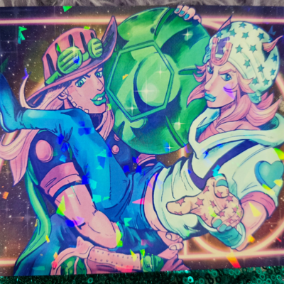 [jjba] johnny and gyro mini print (5 x 7 in) 