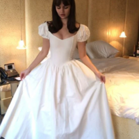 Beautiful White A-line Low Back Prom Dresses - Thumbnail 1