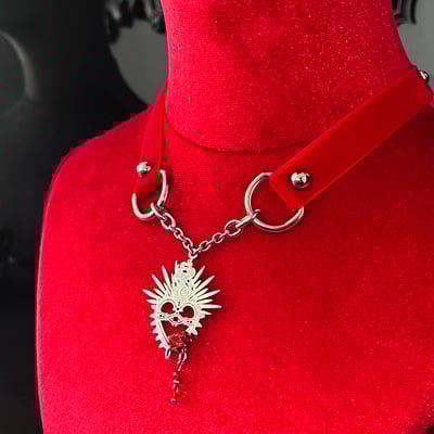 [5 colors] petit sacred heart necklace